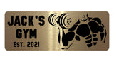 1220 Custom Personalised GYM Metal Aluminium Sign Plaque Door Gate Wall Fitness