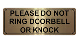 1257 PLEASE DO NOT RING DOORBELL OR KNOCK Metal Aluminium Plaque Sign Door Gate House Office