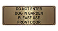 1047 DO NOT ENTER PLEASE USE FRONT DOOR Metal Aluminium Plaque Sign Door Gate