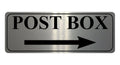 1178 POST BOX Arrow Right Metal Aluminium Plaque Sign Door Gate House Office