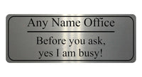 1203 Custom Personalised Office Name Funny Metal Aluminium Sign Plaque Door House