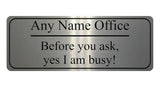 1203 Custom Personalised Office Name Funny Metal Aluminium Sign Plaque Door House