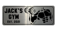 1221 Custom Personalised GYM Metal Aluminium Sign Plaque Door Gate Wall Fitness