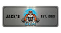 1017 Custom Personalised Tiger Gym Metal Aluminium Sign Plaque Fitness Door Wall