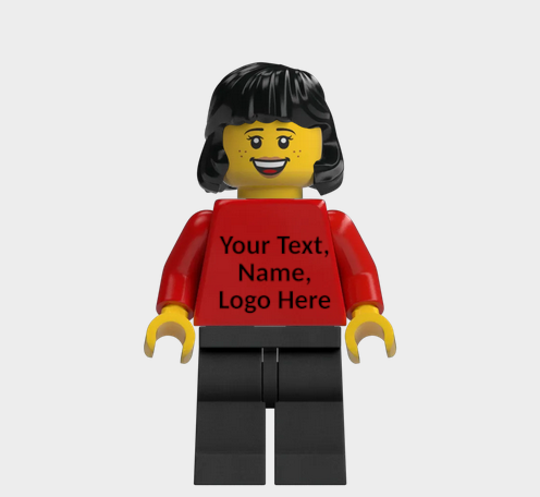 L001 Custom Personalised Lego Minifigures Name, Text