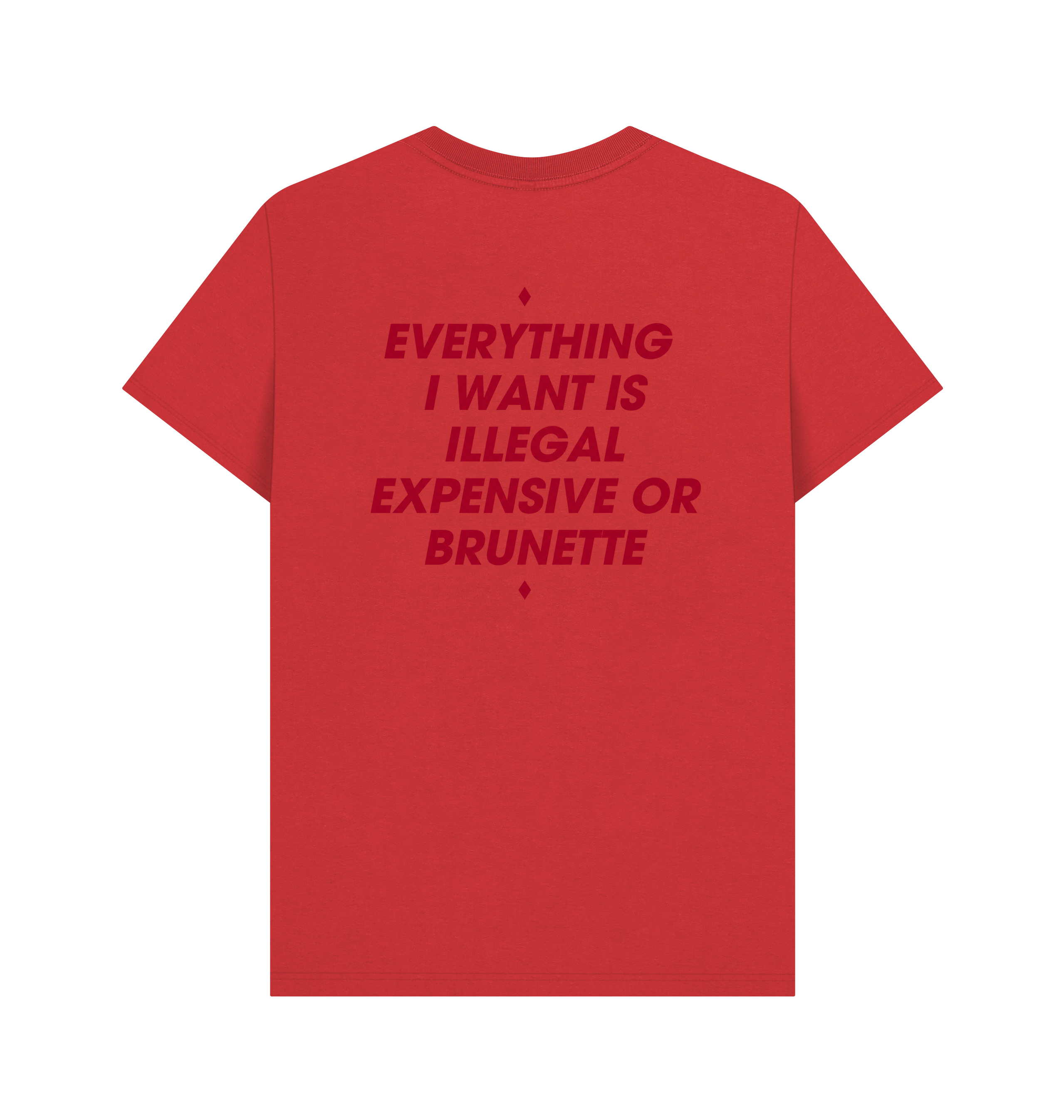 Red Printed T-shirt Back