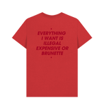 Red Printed T-shirt Back