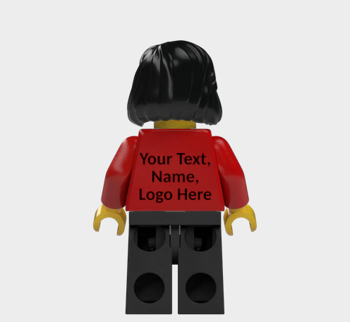 L001 Custom Personalised Lego Minifigures Name, Text