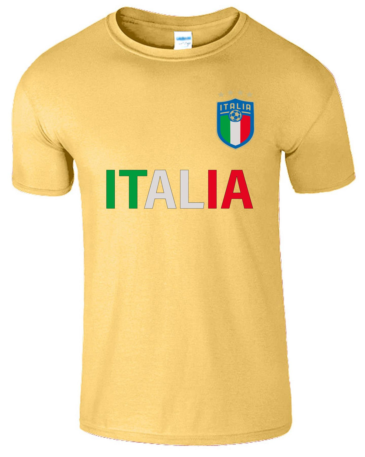 Men's Italy Football Italian Flag Graphic T-Shirt