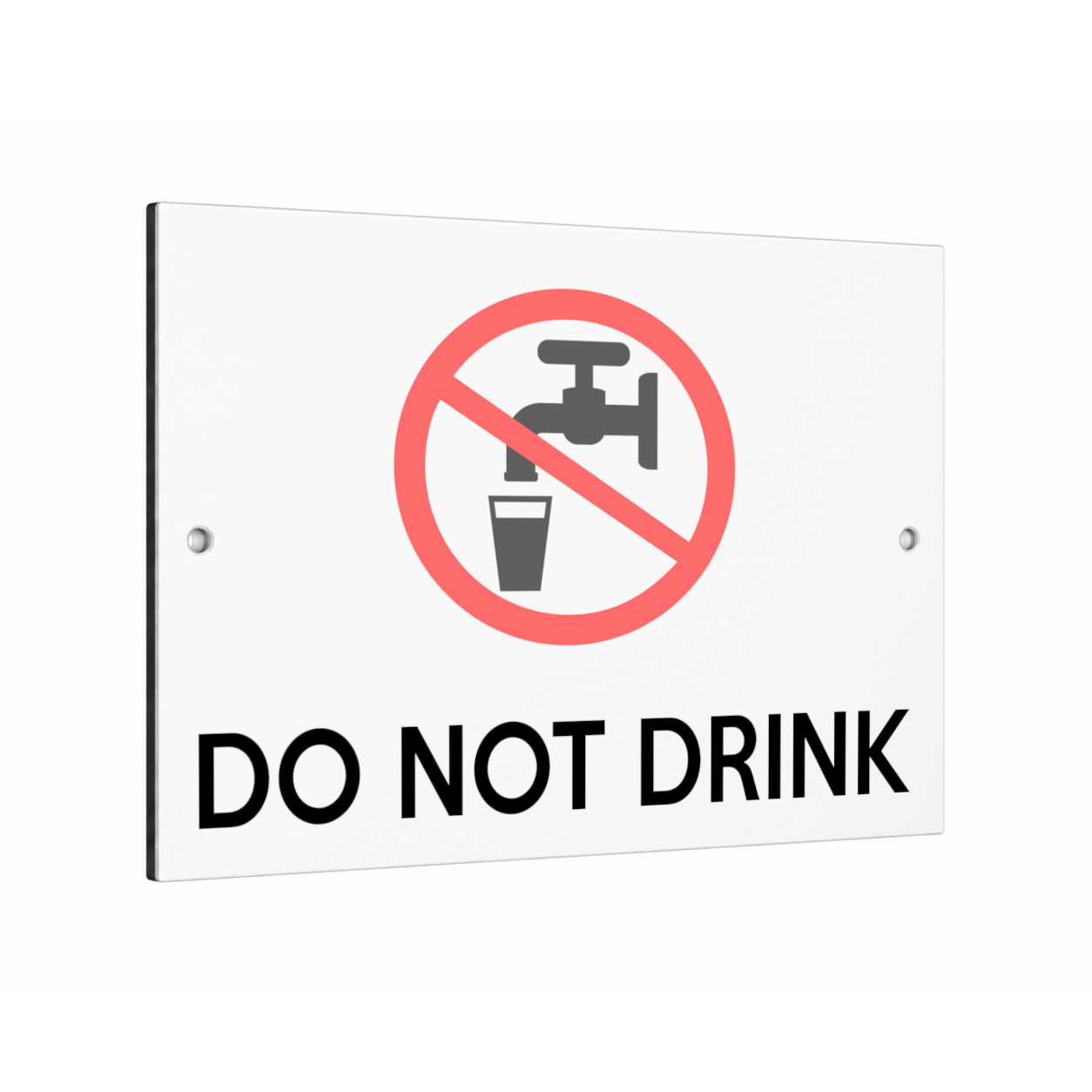 B244 DO NOT DRINK Unsafe Water Metal Aluminium  Composite Plaque Sign