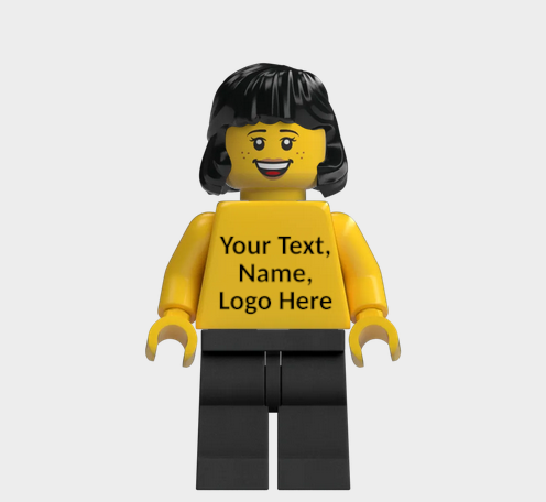 L001 Custom Personalised Lego Minifigures Name, Text