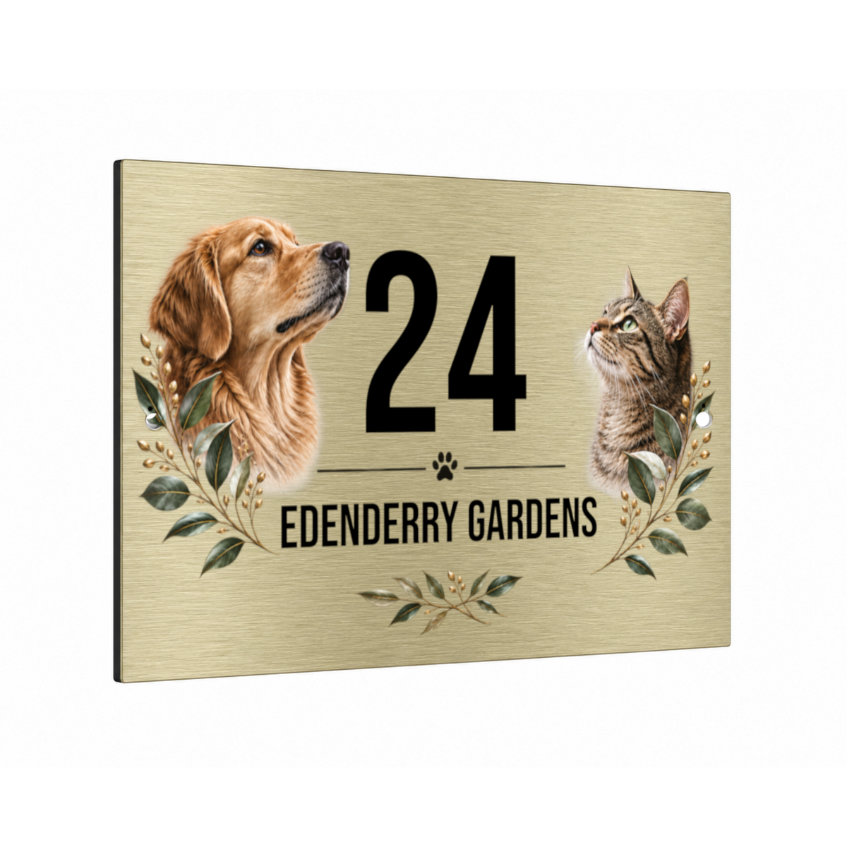 B254 Custom Personalised Address Metal Aluminium Plaque Sign Door House Gate