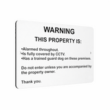 B181 WARNING THIS PROPERTY IS ALARMED CCTV Door Aluminium Metal Plaque Sign