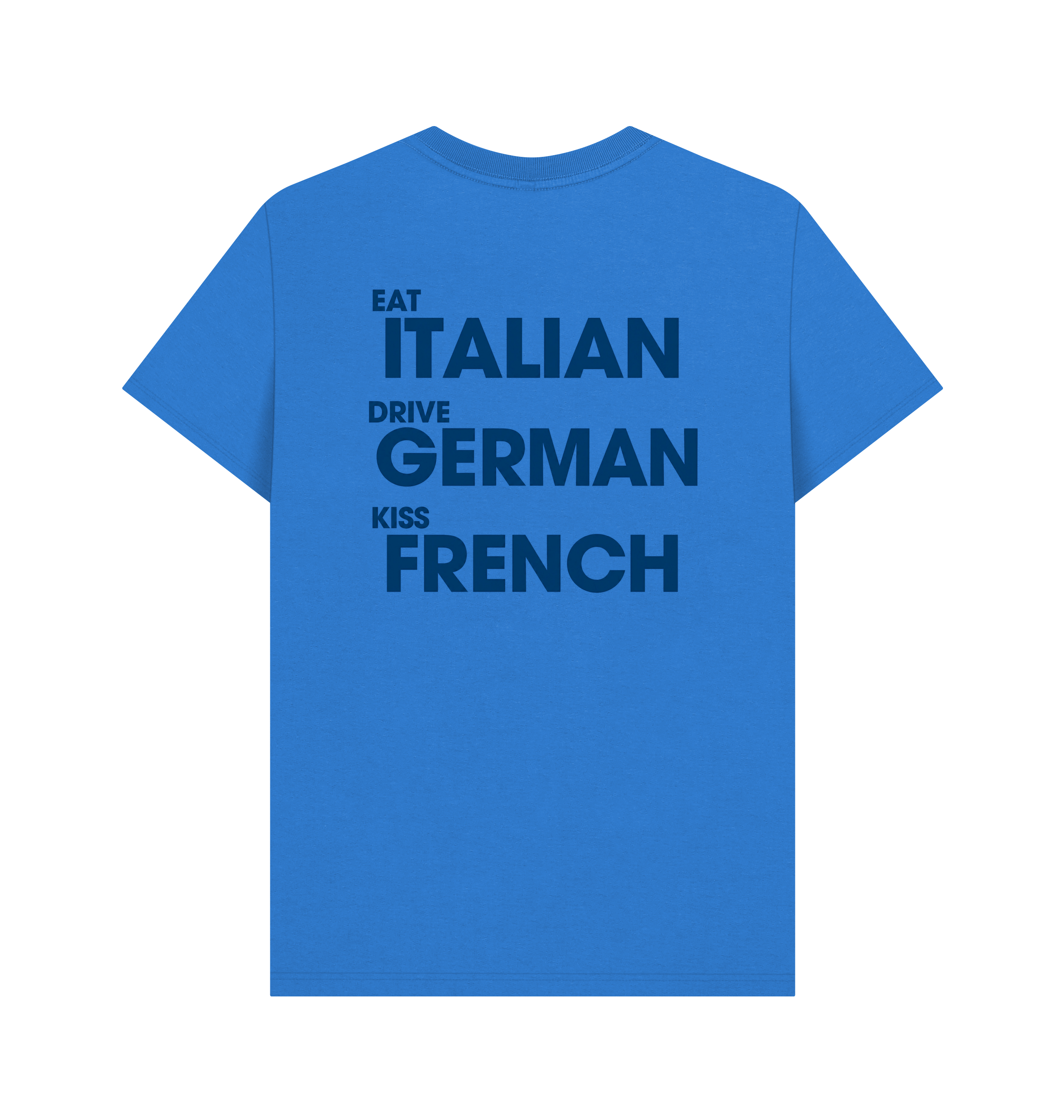 Bright Blue Printed T-shirt Back