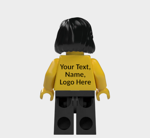L001 Custom Personalised Lego Minifigures Name, Text