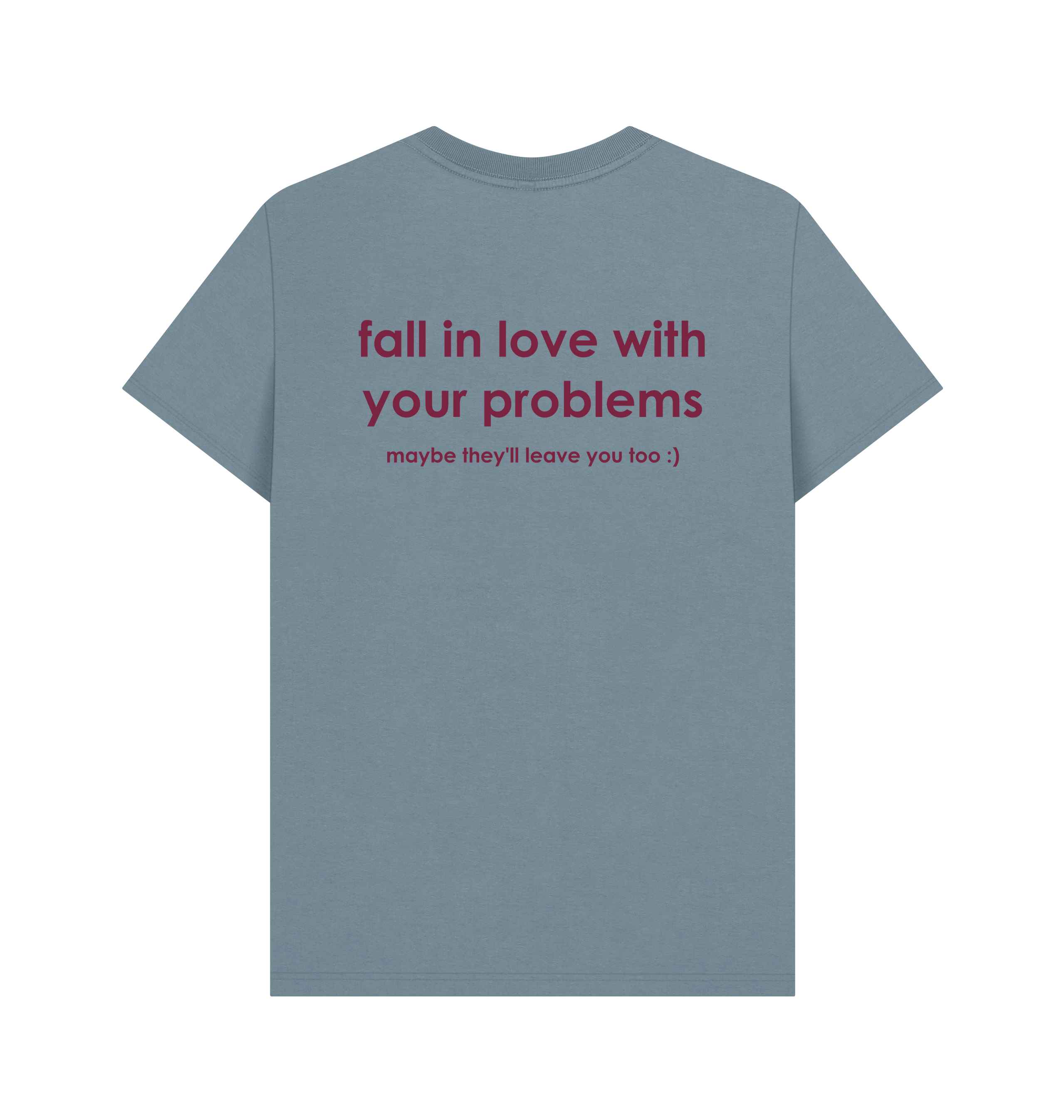 Stone Blue Printed T-shirt Back