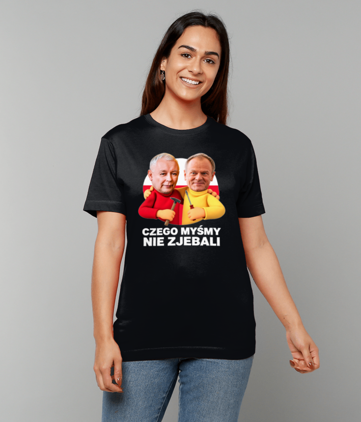 381 KACZYŃSKI x TUSK SĄSIEDZI CZEGO MYŚMY NIE ZJEBALI Funny Polish T-shirt Tee
