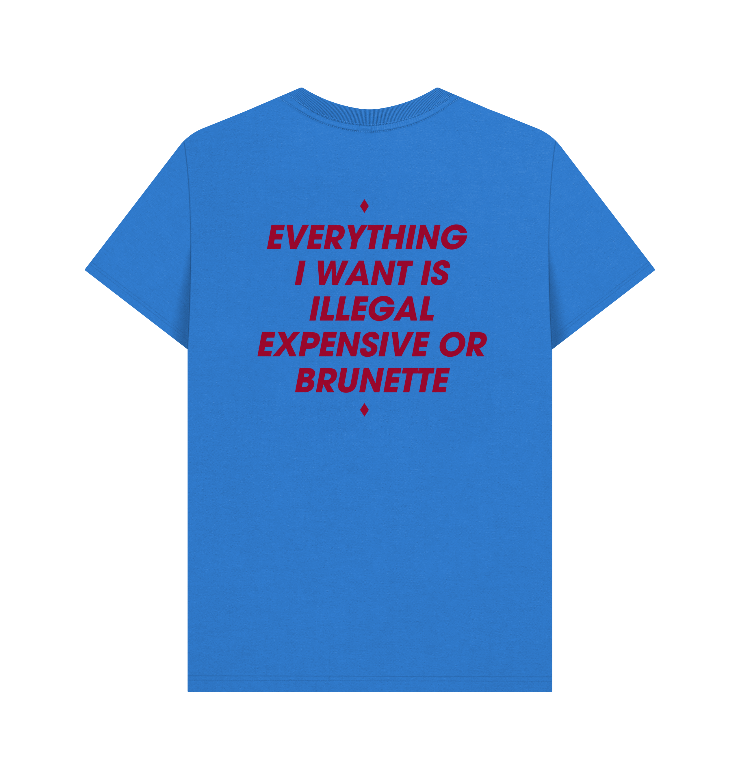 Bright Blue Printed T-shirt Back