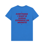 Bright Blue Printed T-shirt Back