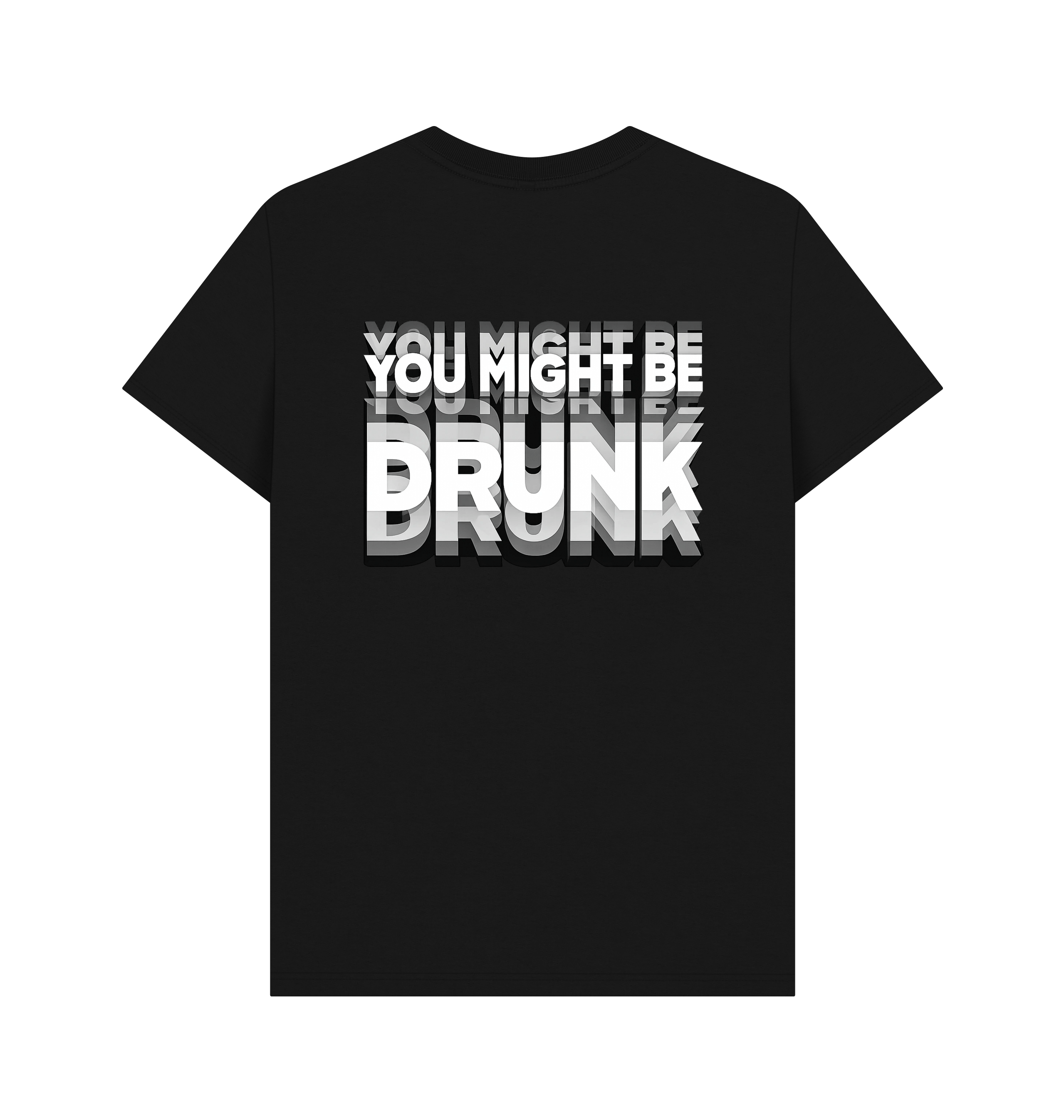 Black Printed T-shirt Back
