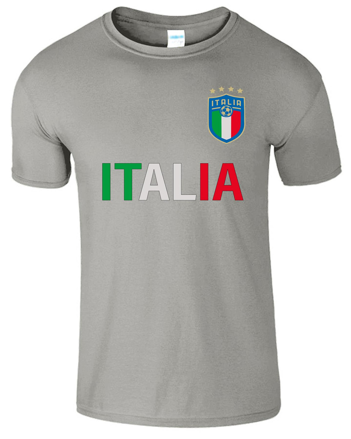 Men's Italy Football Italian Flag Graphic T-Shirt