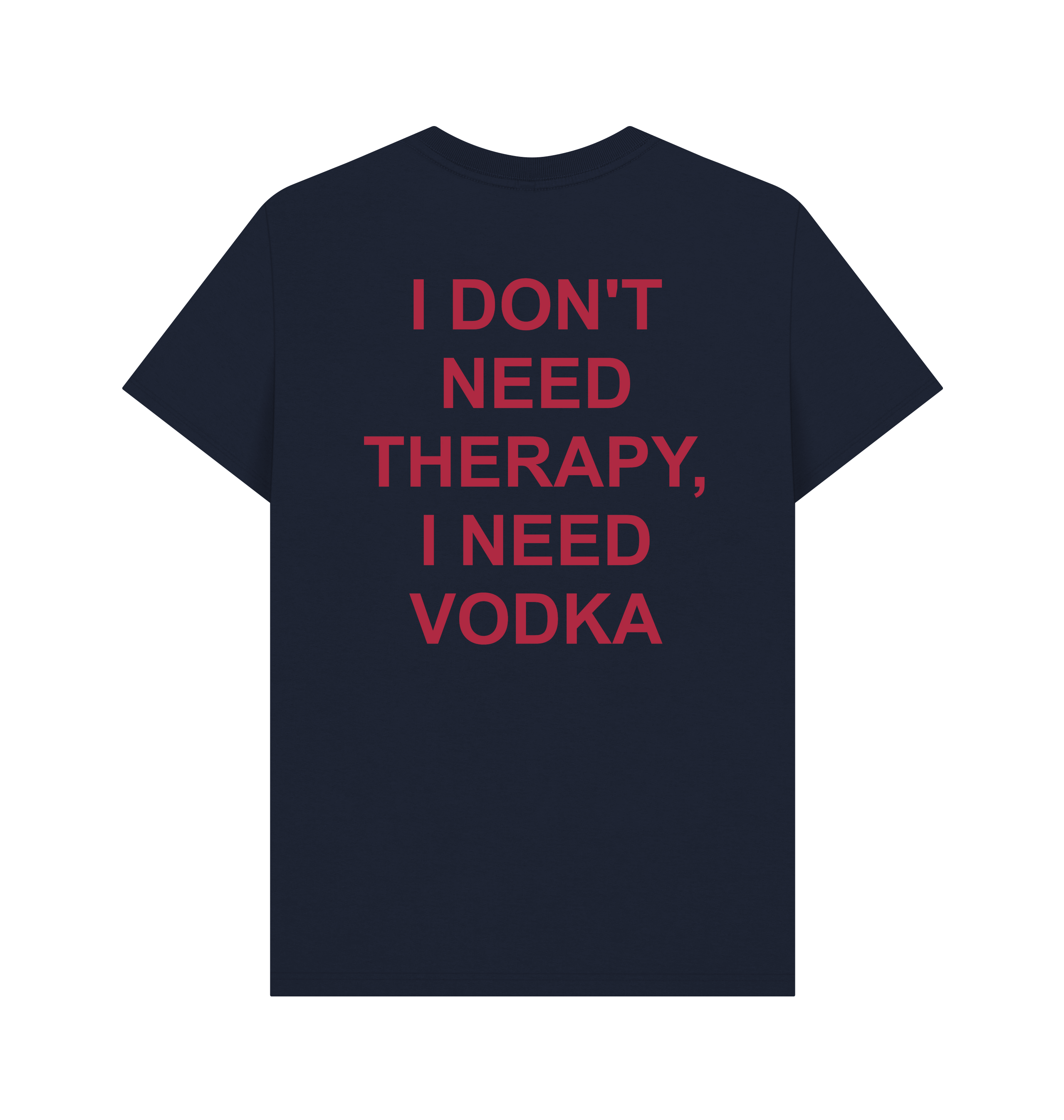 Navy Blue Printed T-shirt Back