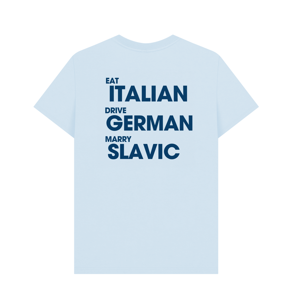 Sky Blue Printed T-shirt Back