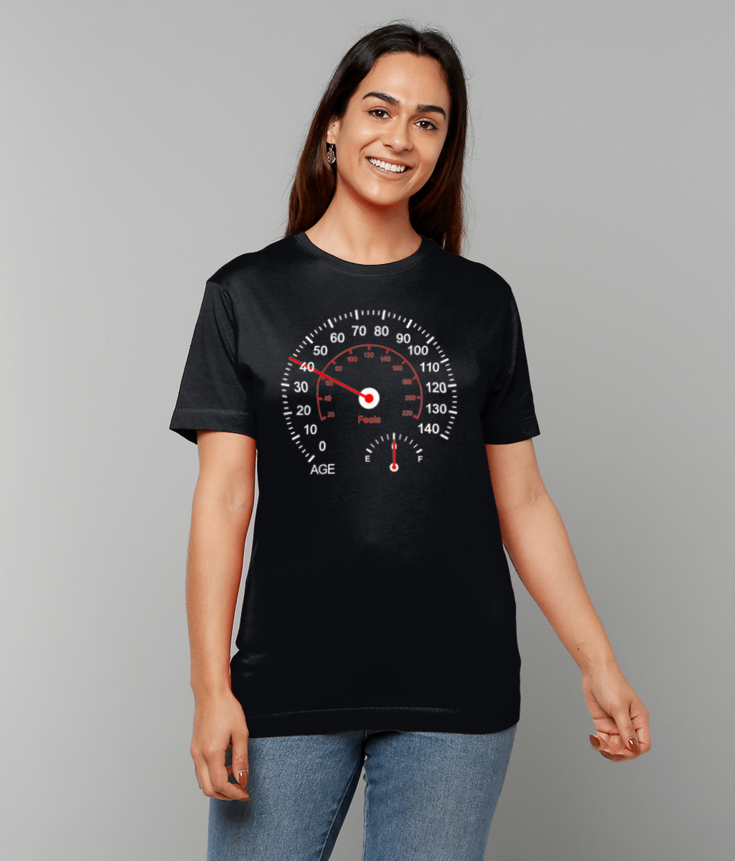 408 40th Birthday Speedometer T-Shirt Funny Tee