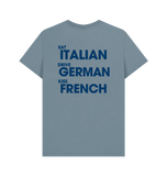 Stone Blue Printed T-shirt Back