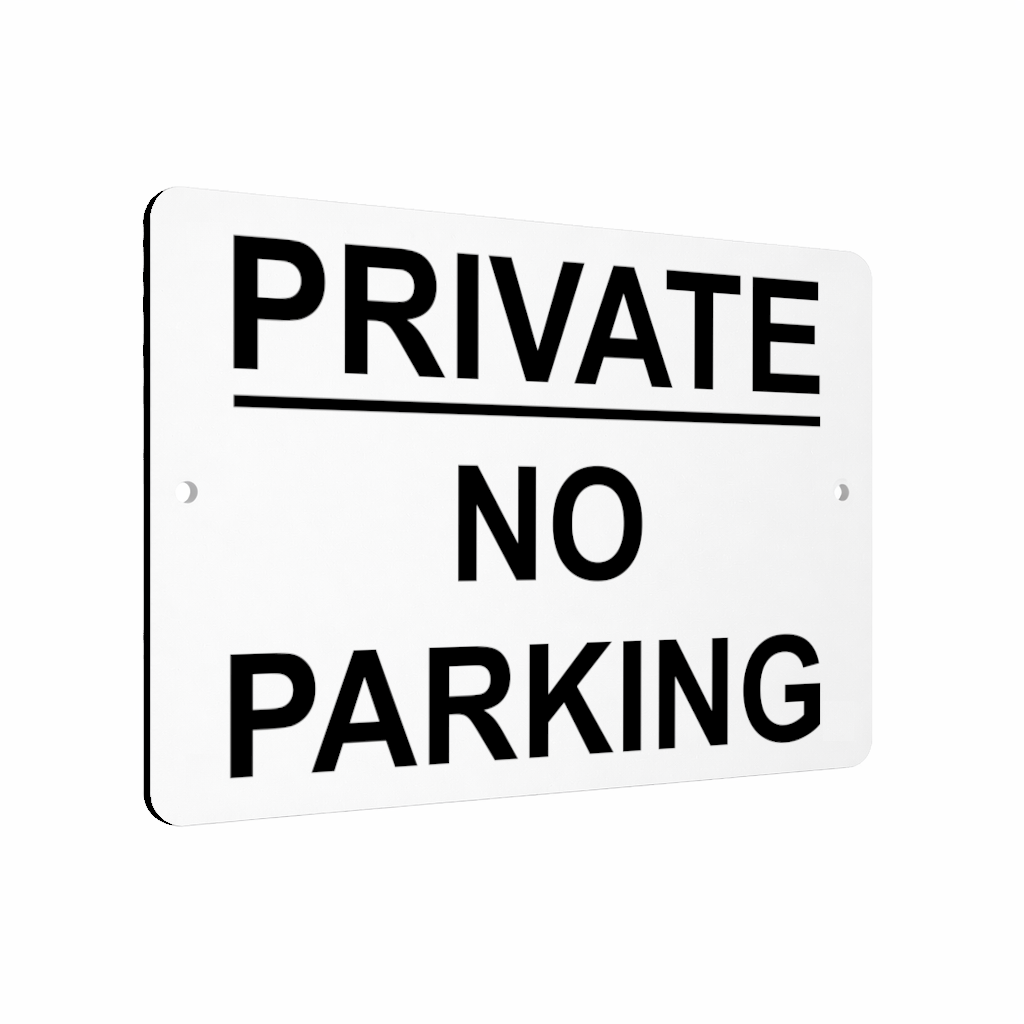 B161 PRIVATE NO PARKING Metal Aluminium Composite Plaque Sign Door Gate