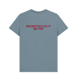 Stone Blue Printed T-shirt Back