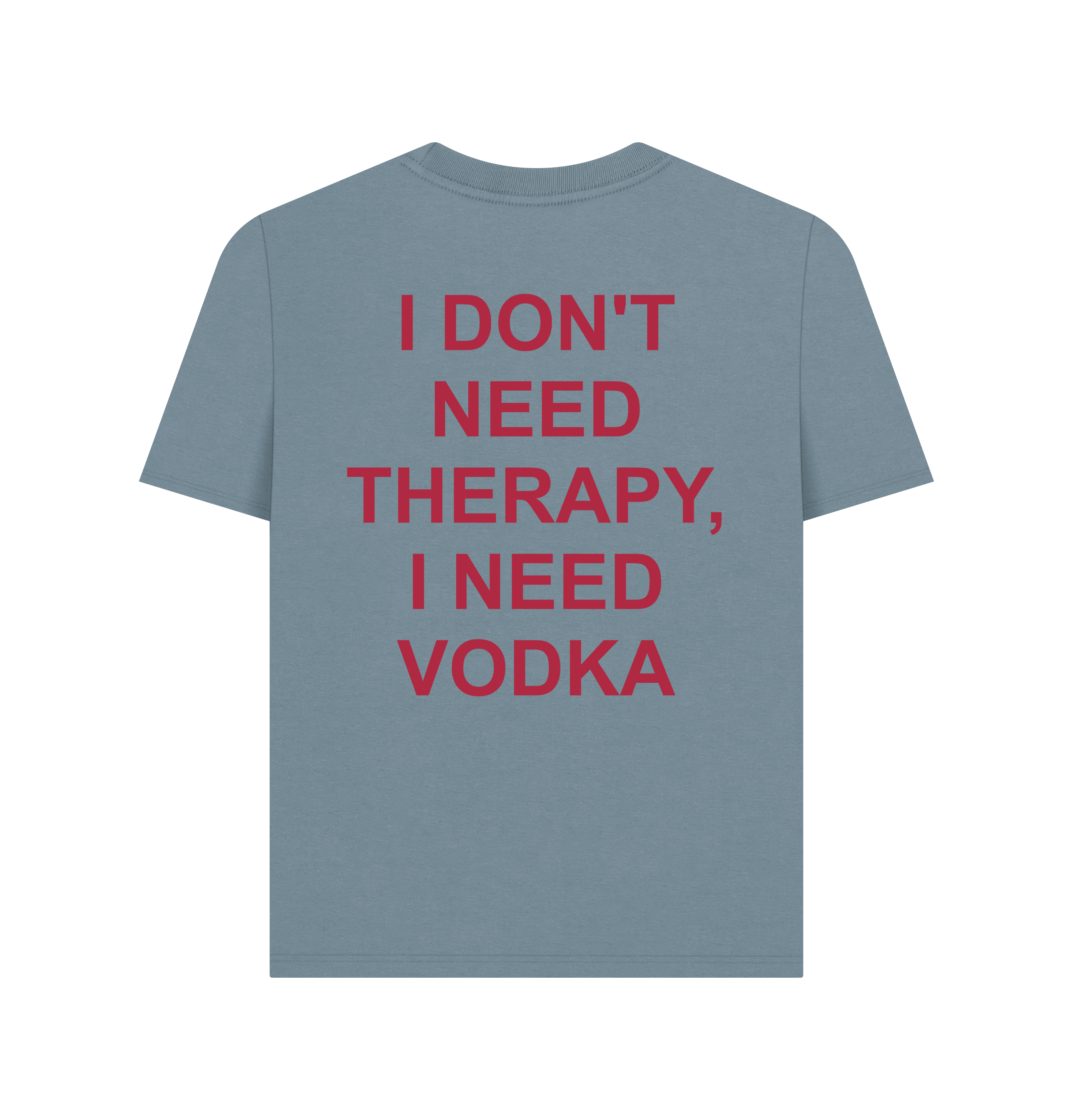 Stone Blue Printed T-shirt Back