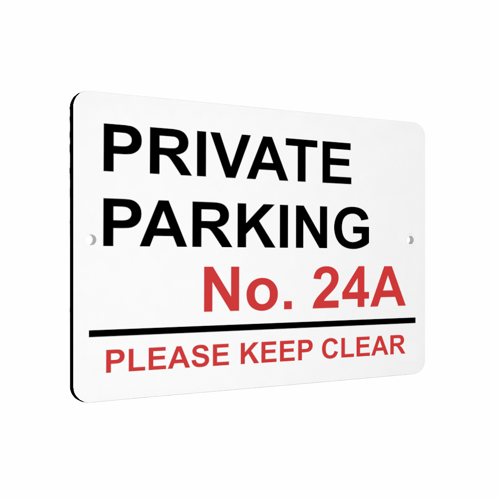 B193 Custom Personalised PRIVATE PARKING Number Metal Aluminium Plaque Sign