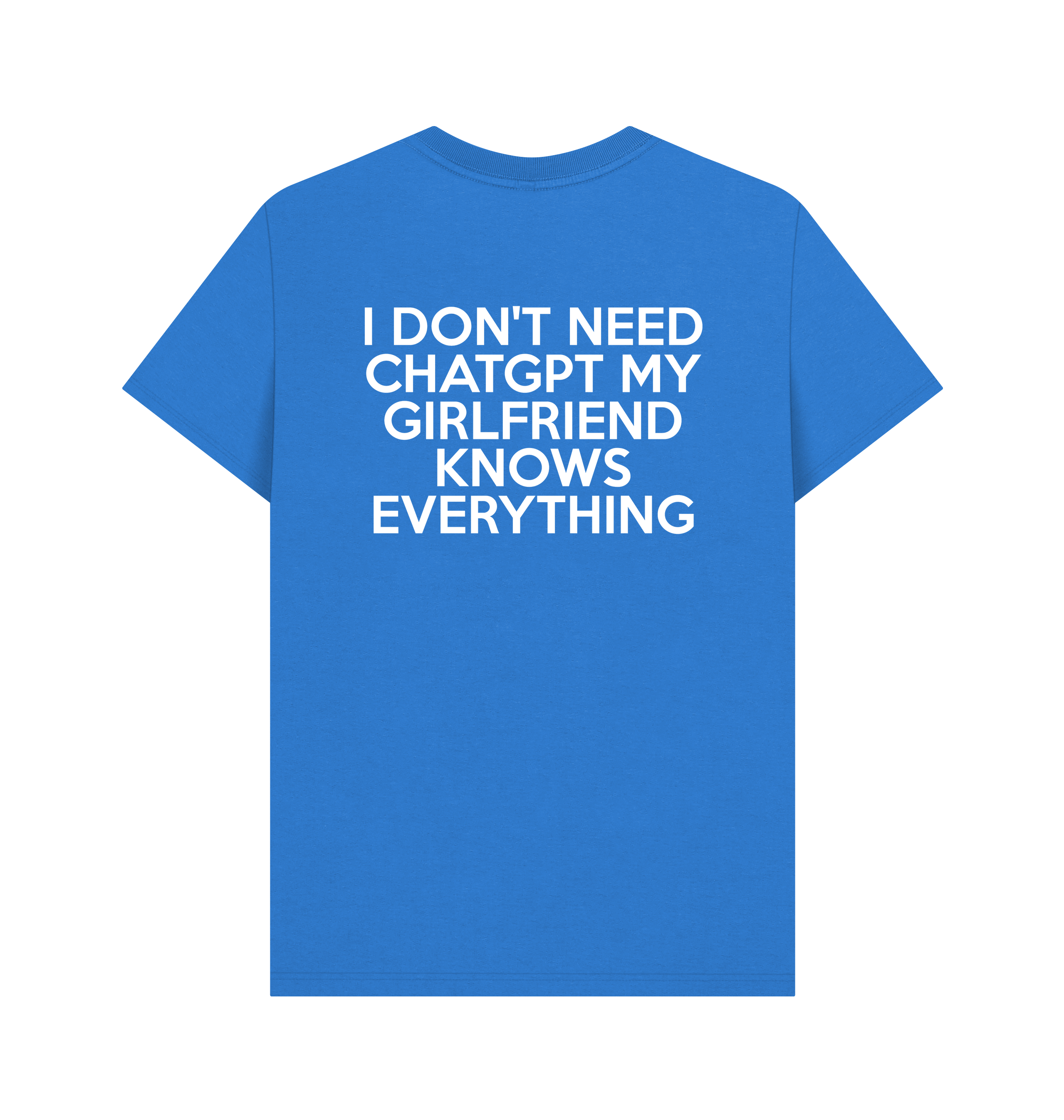 Bright Blue Printed T-shirt Back