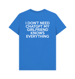 Bright Blue Printed T-shirt Back
