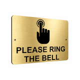 B166 PLEASE RING THE BELL Metal Aluminium Plaque Sign For Door Gate House Office