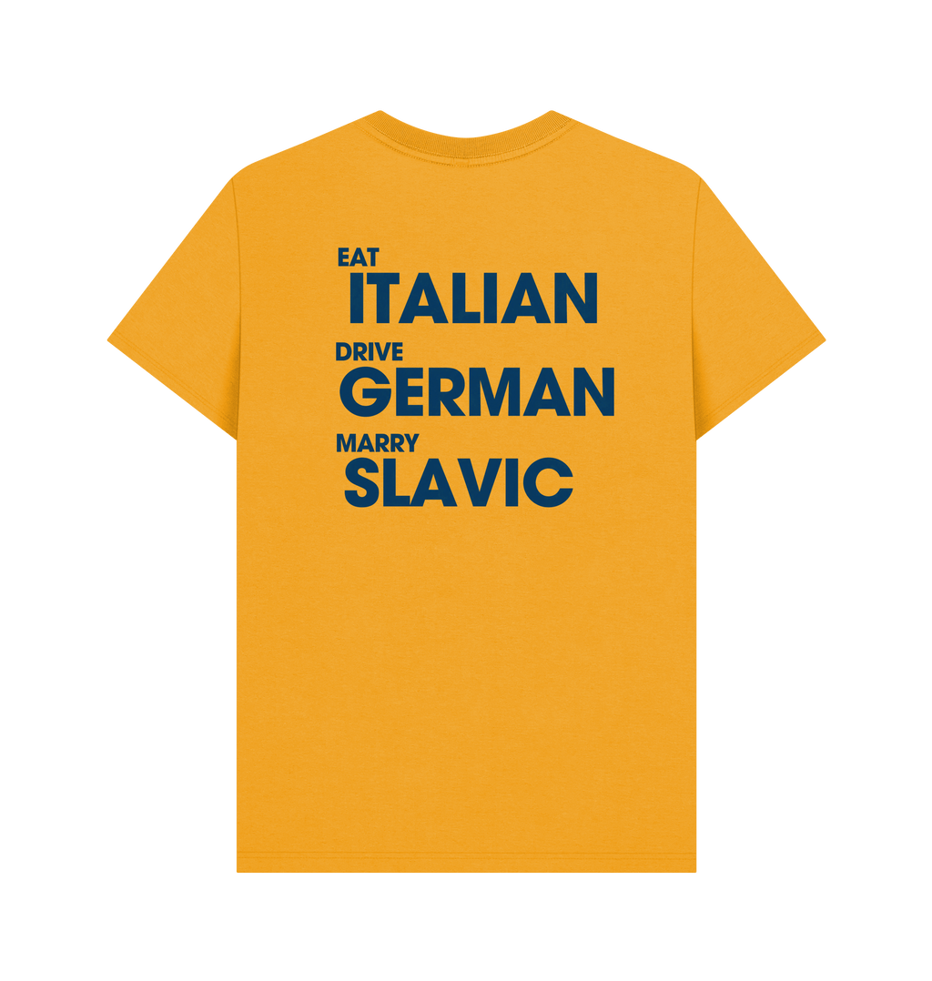 Mustard Printed T-shirt Back