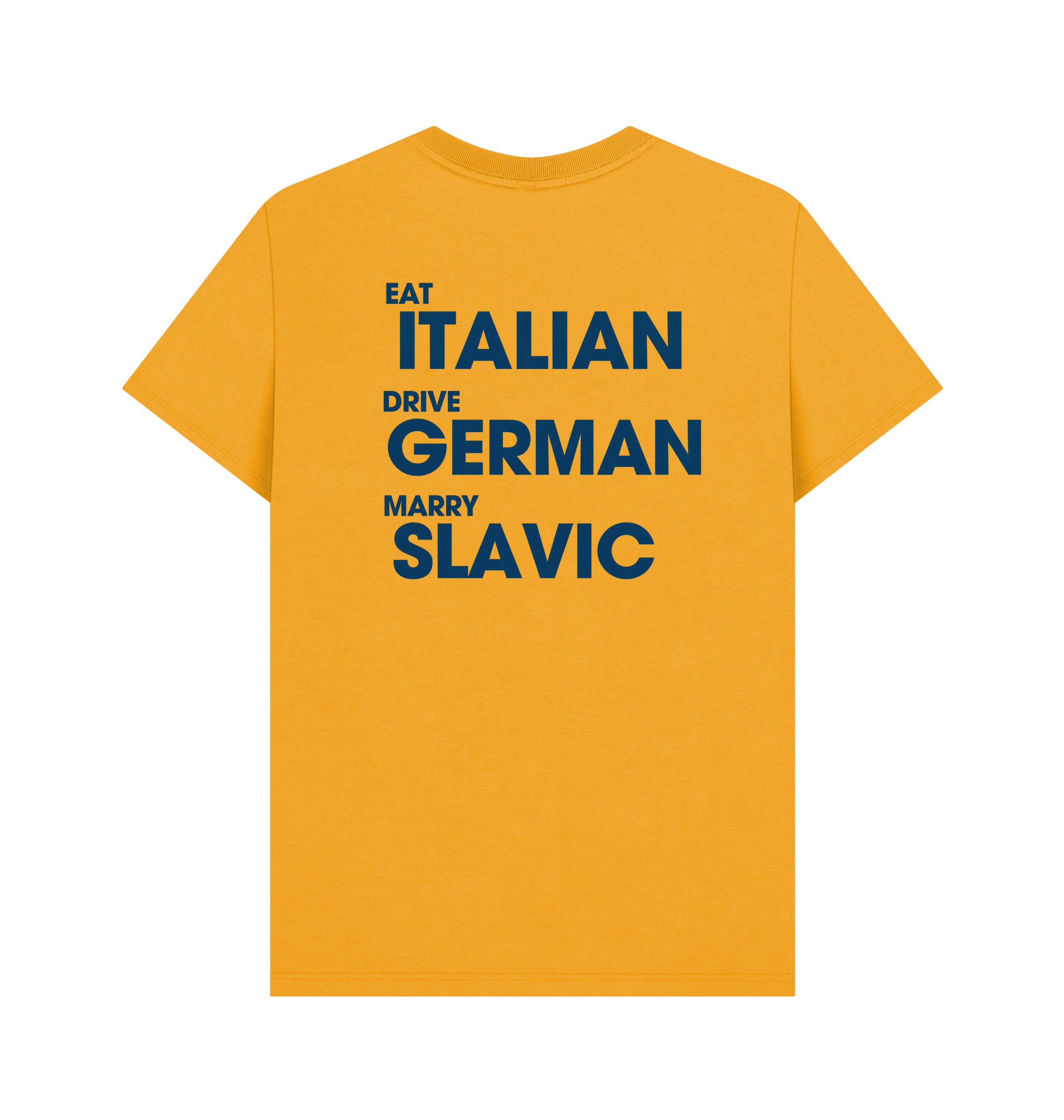 Mustard Printed T-shirt Back