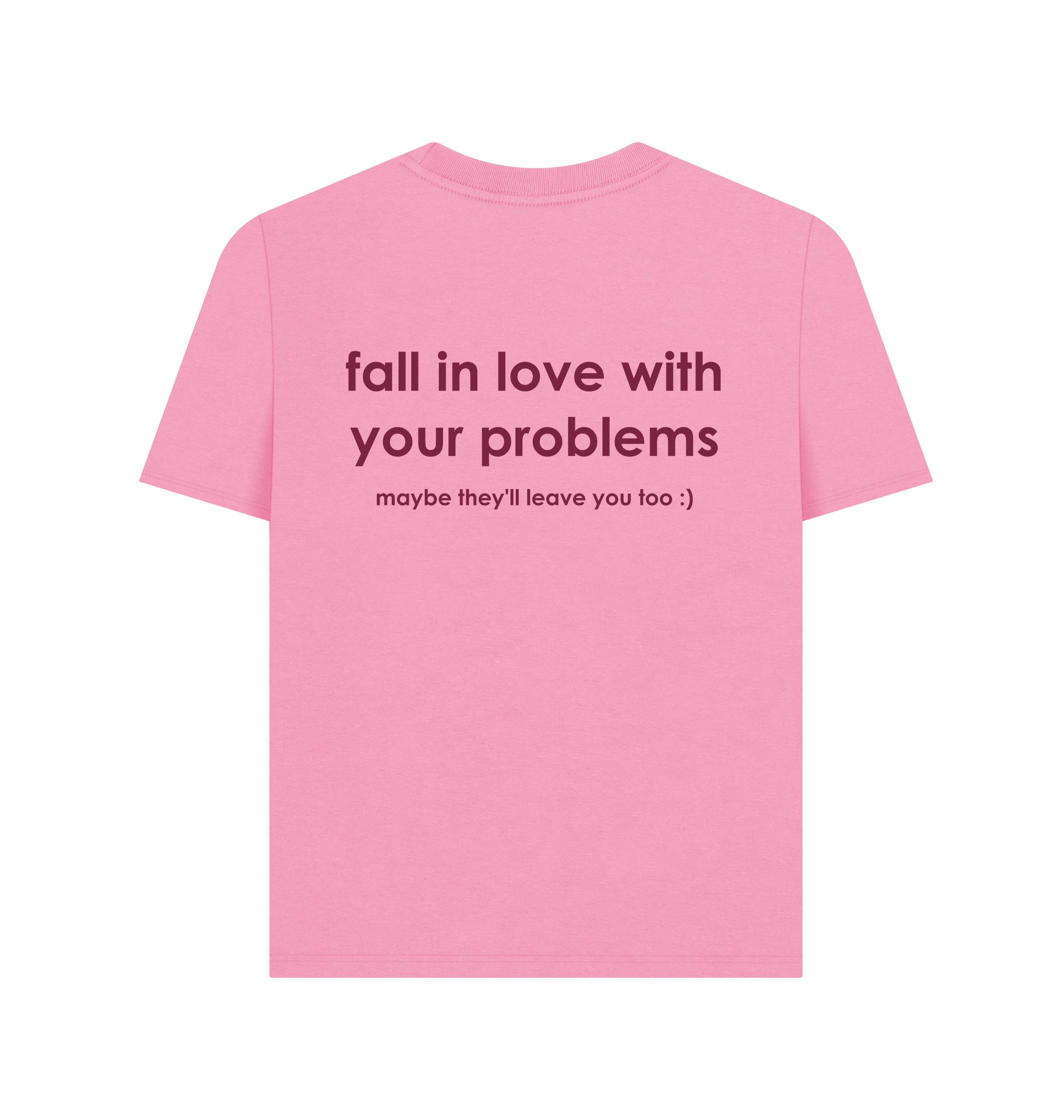 Rose Pink Printed T-shirt Back