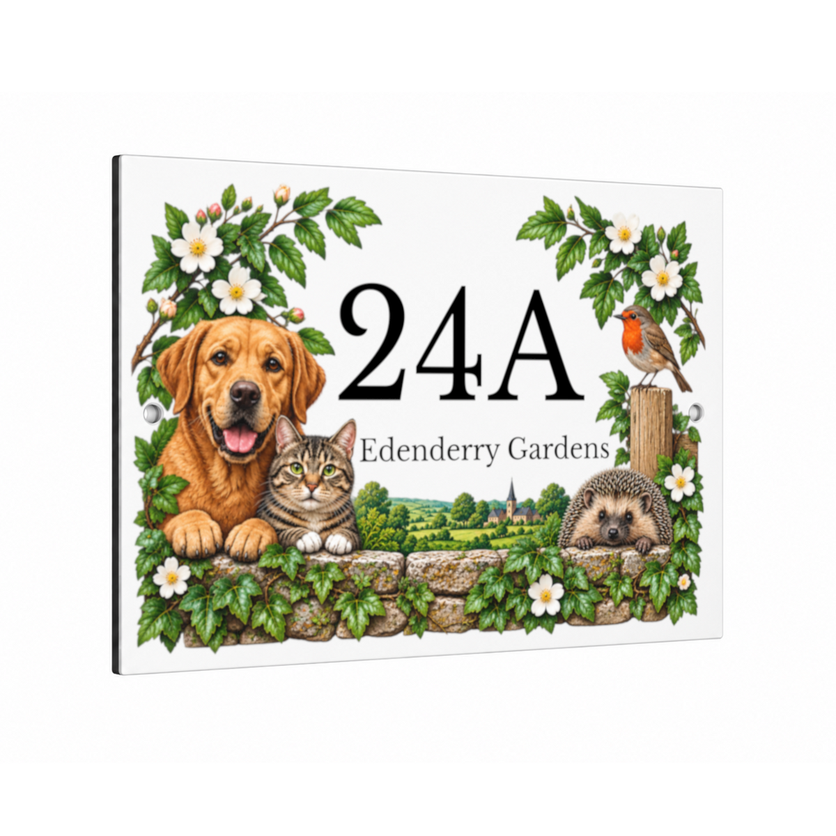 B250 Custom Personalised Address Metal Aluminium Plaque Sign Door House Gate