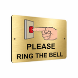 B134 PLEASE RING THE BELL Metal Aluminium Plaque Sign Door Gate House Office