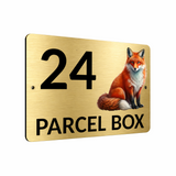 B163 Custom Personalised PARCEL BOX Aluminium Composite Plaque Sign House Door