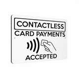 B228 CONTACTLESS CARD PAYMENT ACCEPTED Metal Aluminium Metal Plaque Sign
