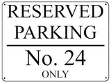 UV154 Custom Personalised RESERVED PARKING Metal Aluminium Plaque Sign A4 Size