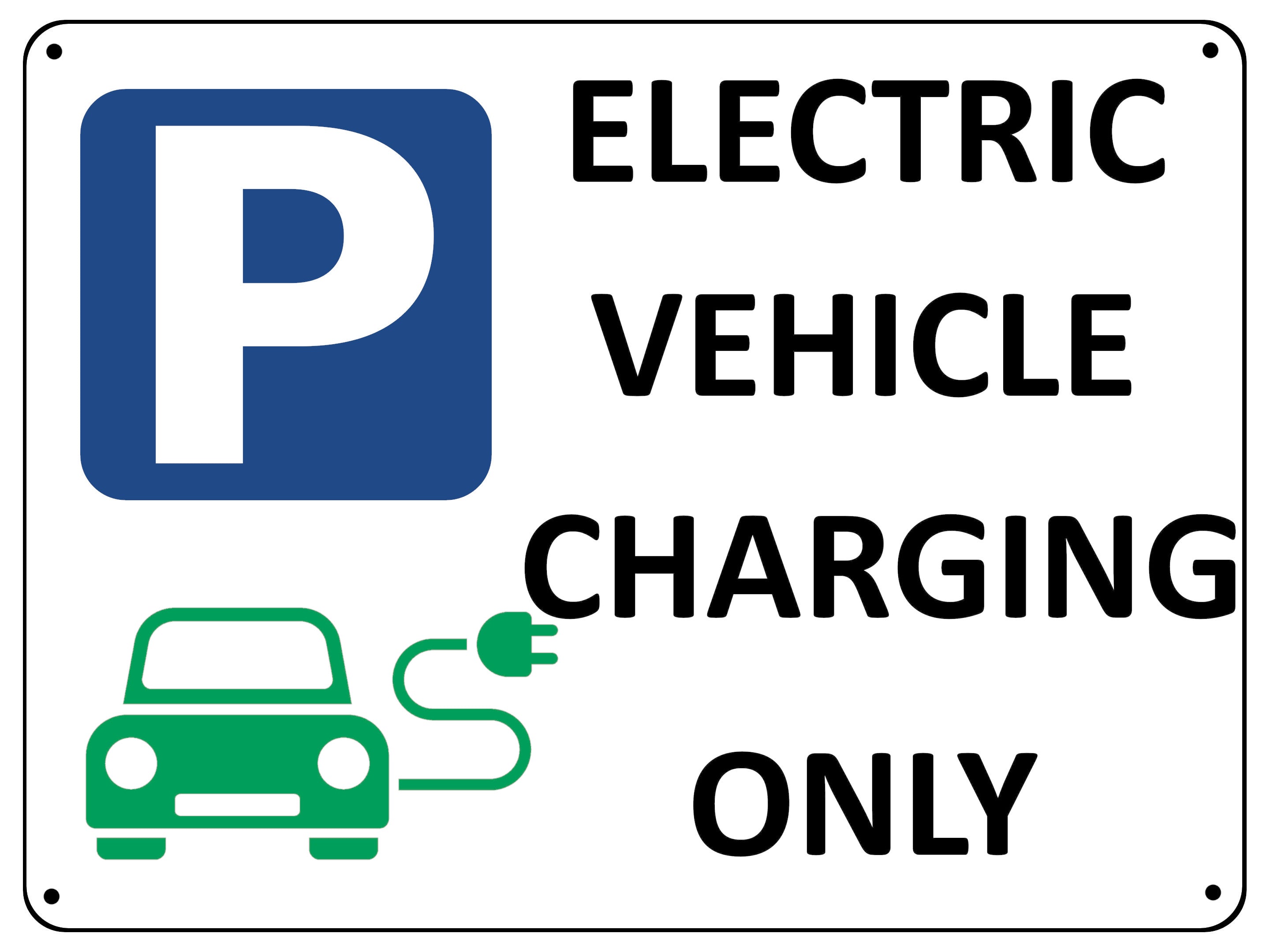 2387 ELECTRIC VEHICLE CHARGING ONLY Parking  Metal Aluminium Plaque Sign