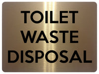 UV385 TOILET WASTE DISPOSAL Door Aluminium Metal Plaque Sign A4 Size