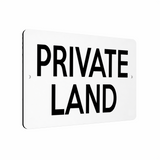 B194 PRIVATE LAND Aluminium Composite Plaque Sign Door Gate Fence
