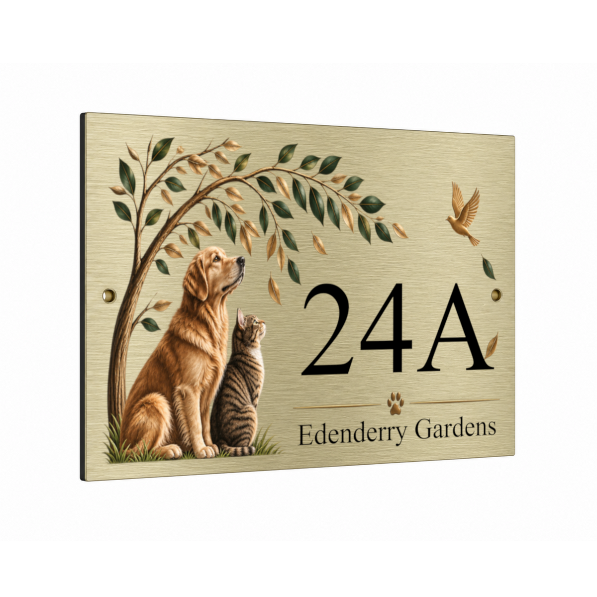 B249 Custom Personalised Address Metal Aluminium Plaque Sign Door House Gate