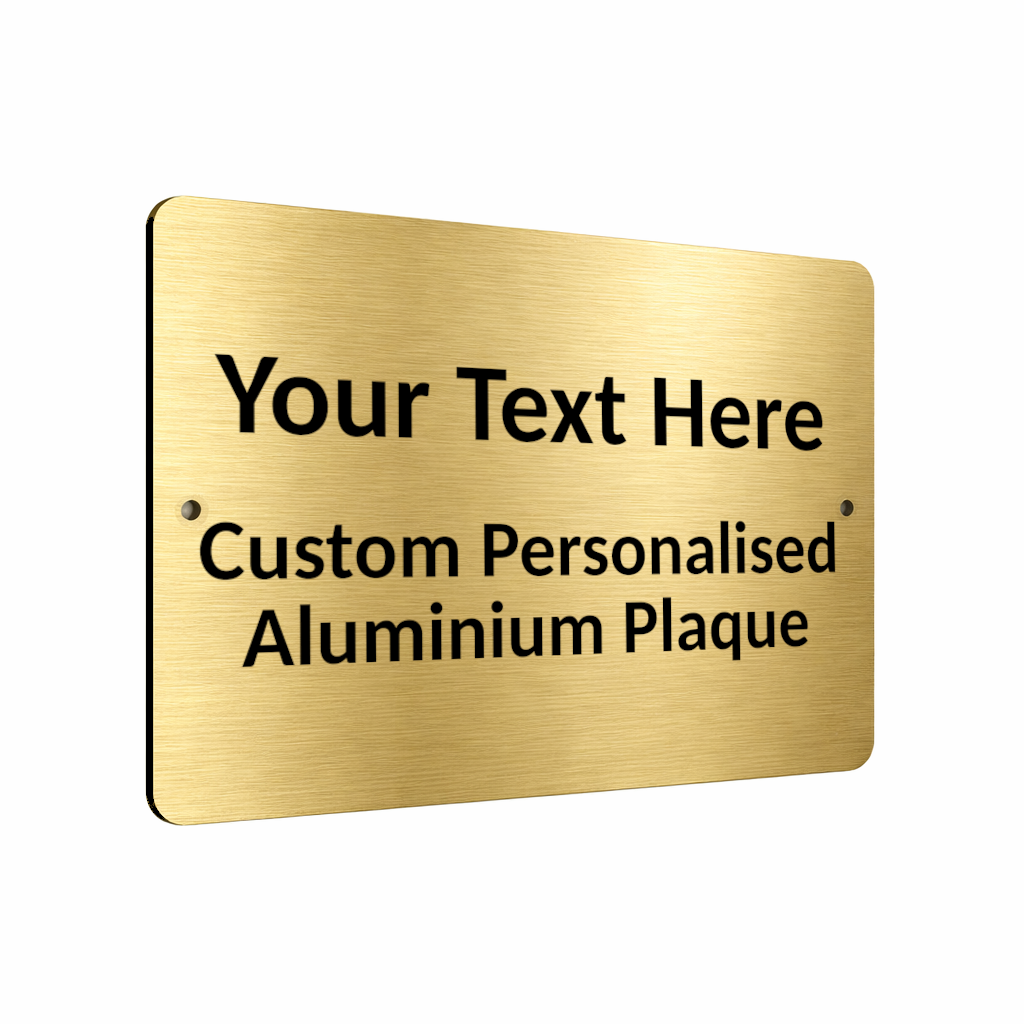 B204 Custom Personalised Your Text Metal Aluminium Composite Plaque Sign