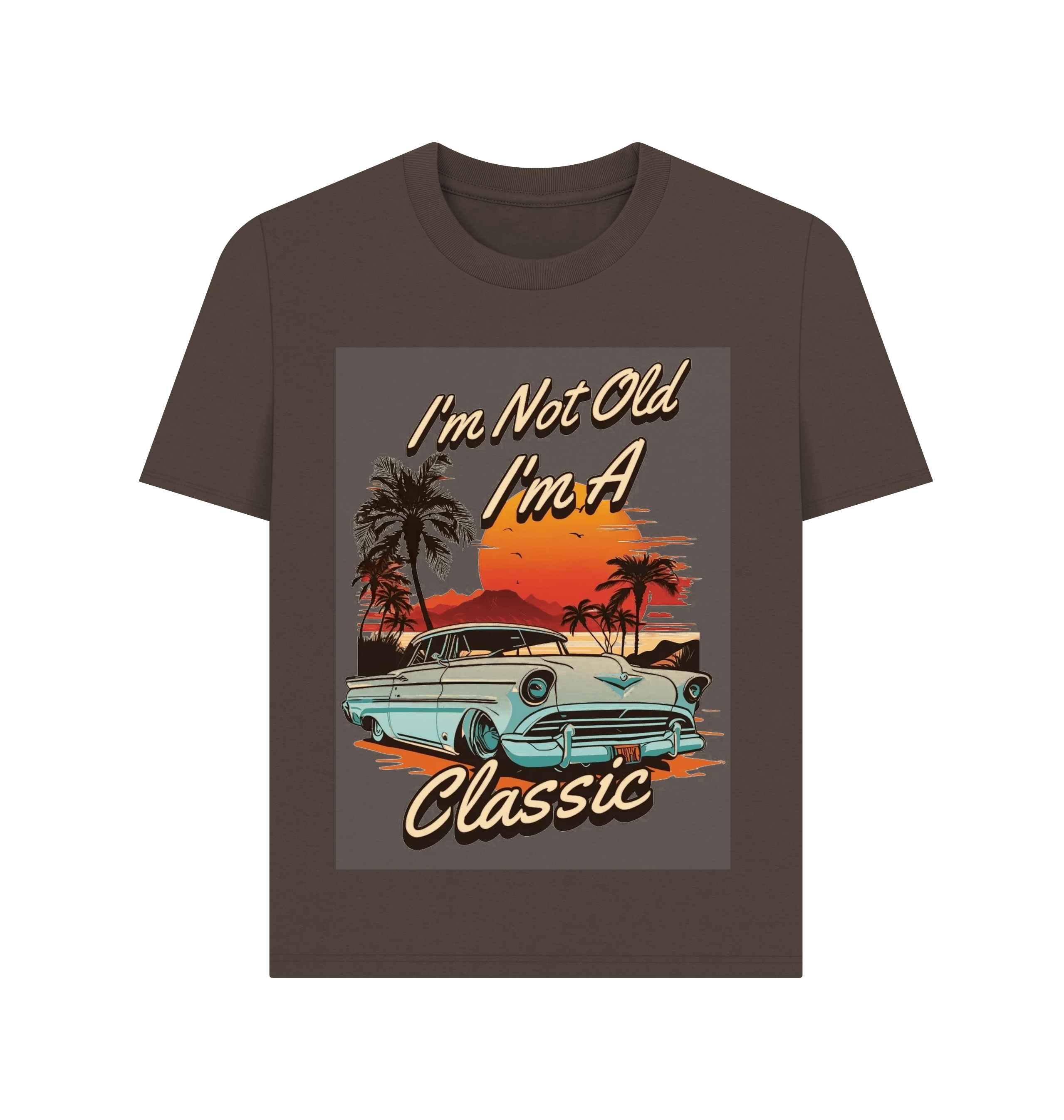 Chocolate Printed T-shirt Front